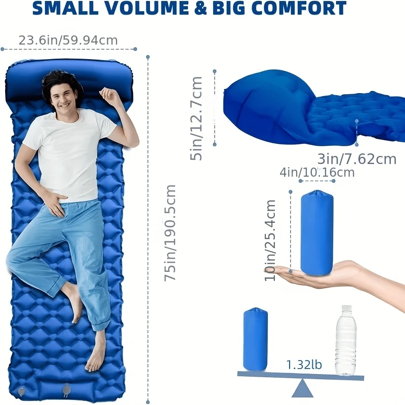 inflatable-camping-sleeping-pad-with-pillow-built-in-foot-outdoor-seating-ultralight-backpacking-hiking-travel-garden-furniture