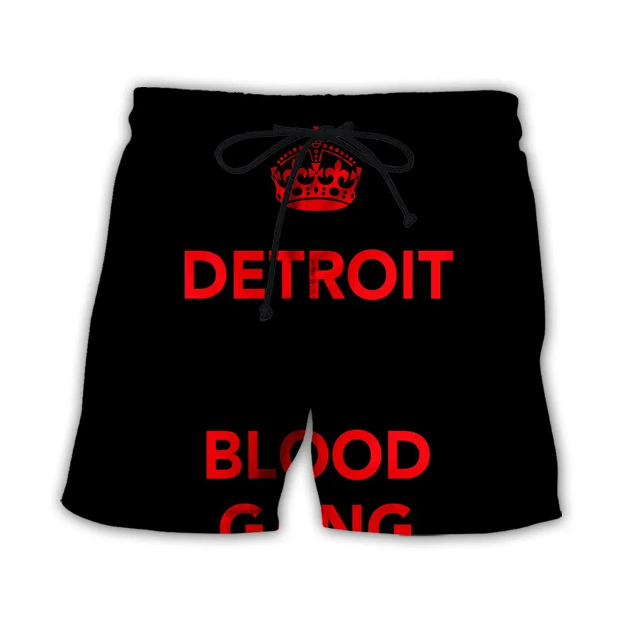 New 3D Printing Blood Gang Bandana Fashion Men Women Tracksuits Crewneck Hip Hop Shorts Plus Size S-7XL Four Seasons Casual