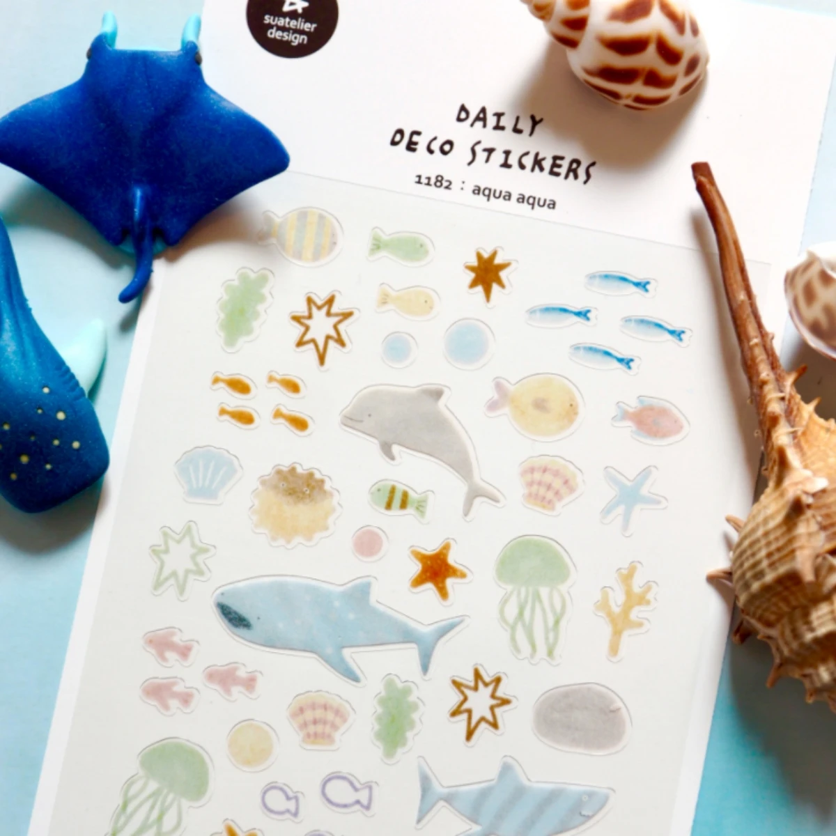 

Корейский импортный стикер Suatelier, морская рыба, акула, декор для скрапбукинга, канцелярские принадлежности из ПВХ, наклейки «сделай сам», школьные канцелярские товары для ведения журнала 1182