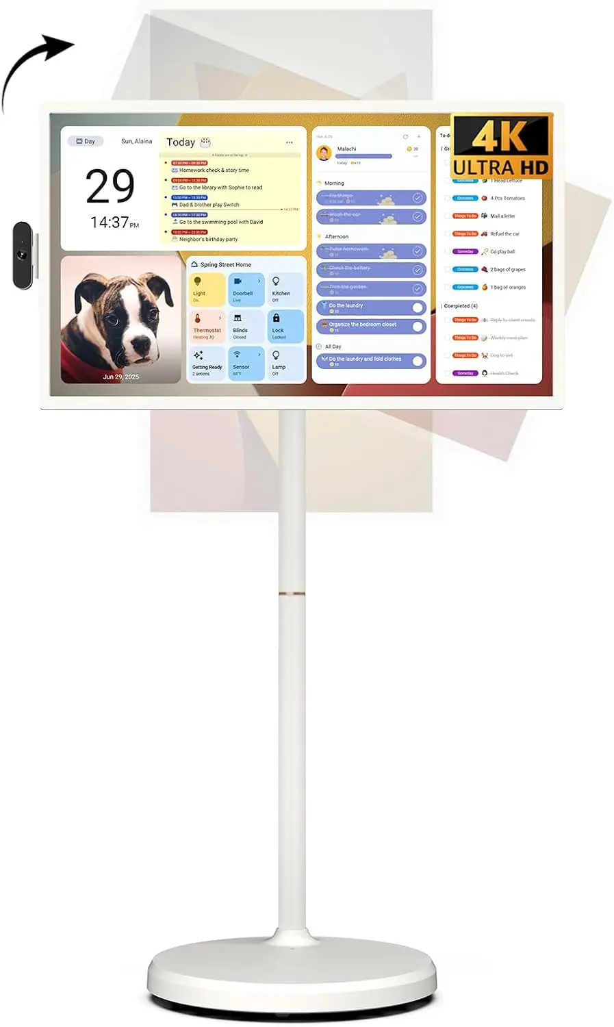 

Сертифицированный EDLA портативный сенсорный монитор, встроенный аккумулятор 15000 мАч, полное поворотное вращение, голосовое управление