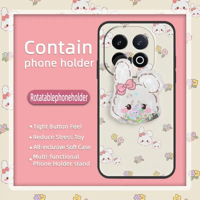 drift sand Simplicity Phone Case For VIVO IQOO13 Waterproof Cartoon TPU Glitter Skin feel silicone Back Cover Cute