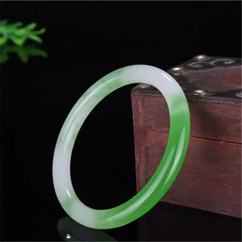 Thin Round Bar Bracelet, Women's Floating Flower Wangfu Bracelet.