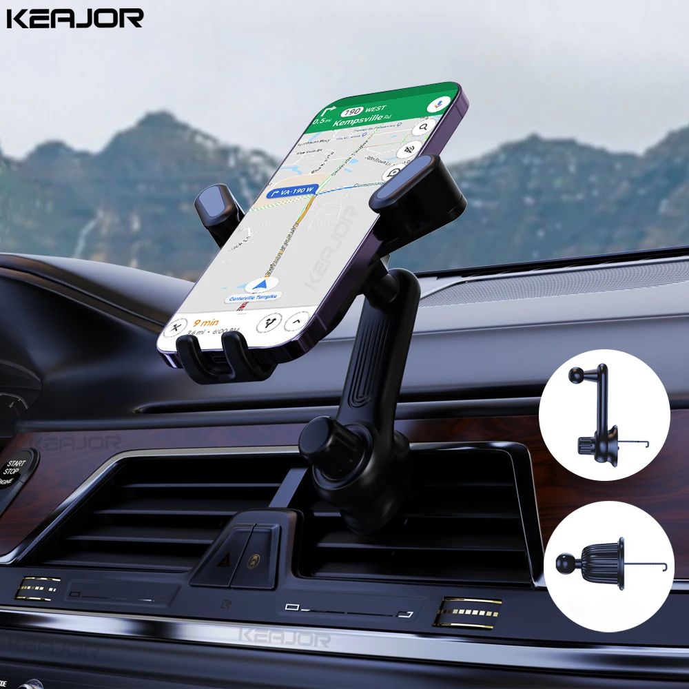 Car Phone Holder Stand Car Air Vent Clip Mount Mobile Cell Phone Stand Smartphone GPS Support for 4.7-7.0 inch Phone Car Holder