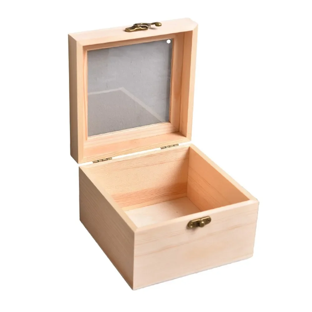 Wooden Storage Box Home Organizer Handmade Gift Craft Box Jewelry Case Wooden Storage Case DIY Craft Supplies Boxs