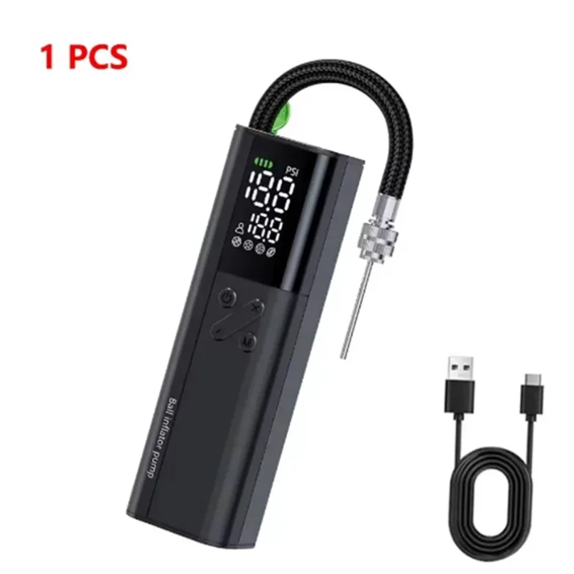 مضخة إطارات السيارة ذات سلك طاقة ممتد 20 رطل لكل بوصة مربعة، ضاغط هواء كهربائي لكرة السلة والمركبات