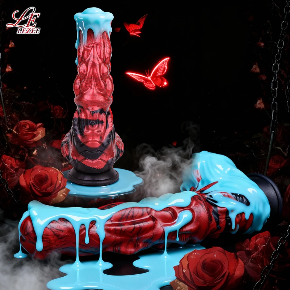 lezee-pene-de-caballo-consolador-realista-pene-falso-tapon-anal-de-silicona-suave-penetracion-colorida-tapon-anal-juguetes-sexuales-eroticos-para-mujeres-y-hombres