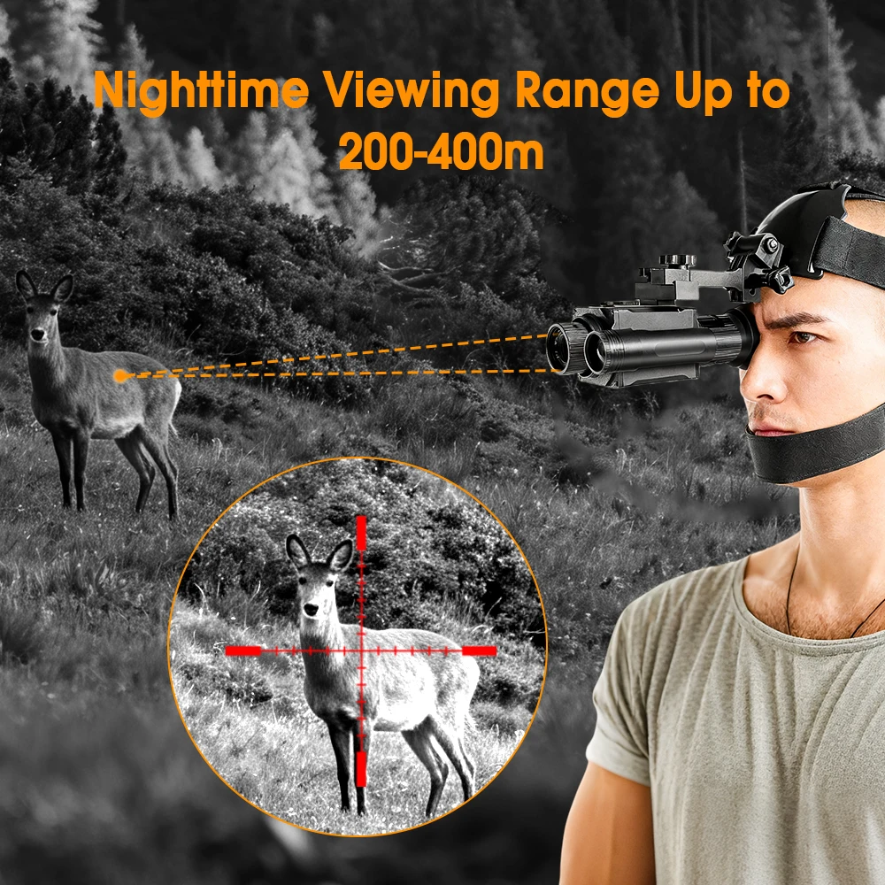 جهاز رؤية ليلية مثبت على MegaoreiHead 1980 * 1080 850nm/940nm AI ZOOM 5X 1.4 بوصة كاميرا صيد خارجية فائقة الوضوح