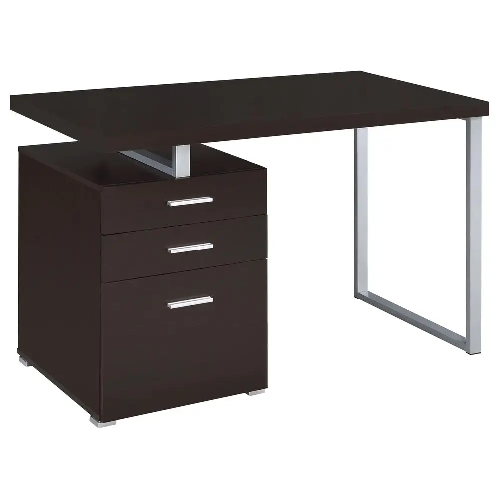 Home Furnishings Brennan Modern Contemporary Home Office 3Drawer Writing Desk with Drawers Computer Desk Study Table File Cabin