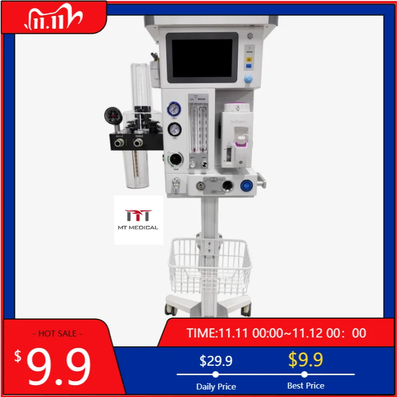 MT MEDICAL Animal‑Use Anesthesia Work Station Integrated With Ventilator For Pet Clinical Surgery