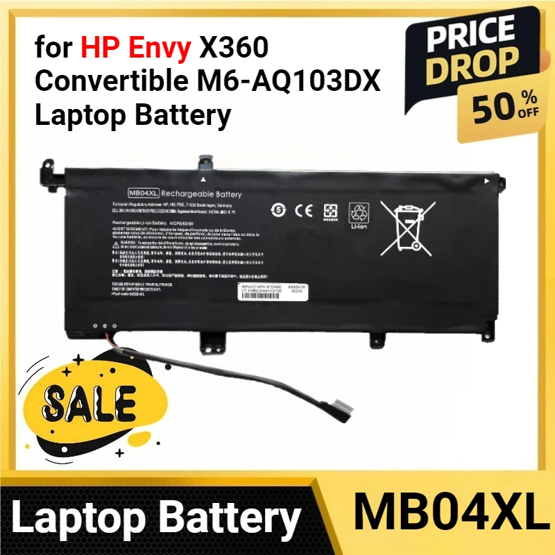 MB04XL voor HP Envy X360 Convertible M6-AQ103DX Laptop Batterij 843538-541 TPN-W119 W120 AQ105DX 15-AQ104NG AR001UR 15t-AQ200