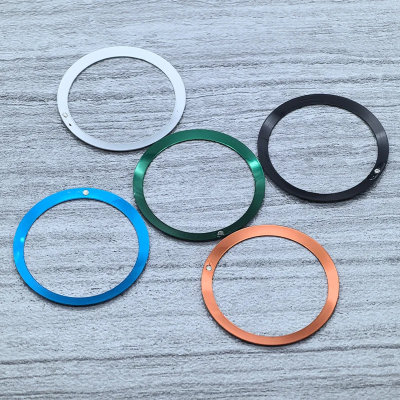SUB Watch Bezel 36.5mmx30.6mm Aluminium Curved Watch Bezel Insert Fits Vintage Submariner for NH35 Watch Accessories Case Ring