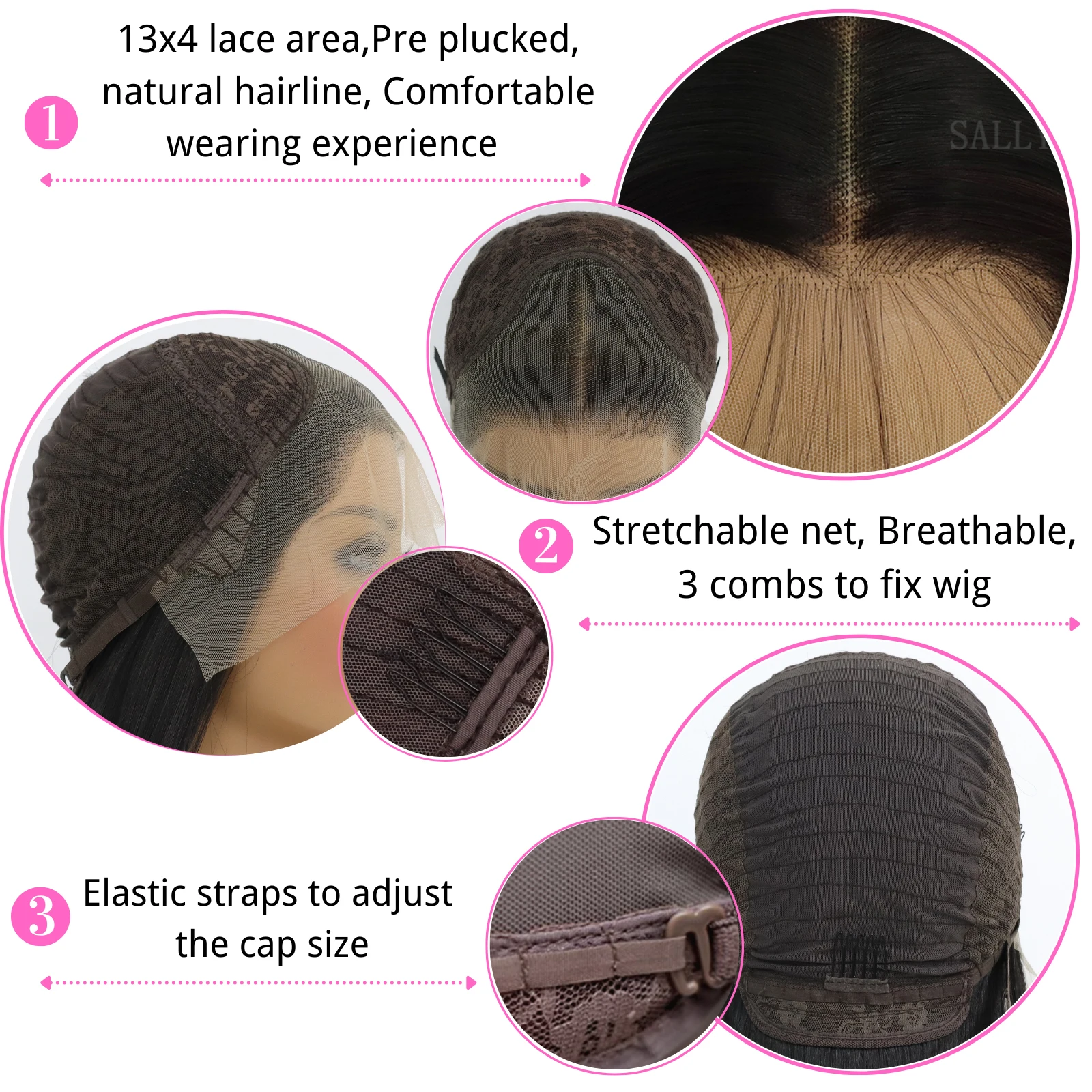 Burgunder Highlight gerade 13x4 Spitze Front Perücken für Frauen Ombre rot gemischt schwarz Perücke mit Baby Haar hitze beständige Faser Perücke