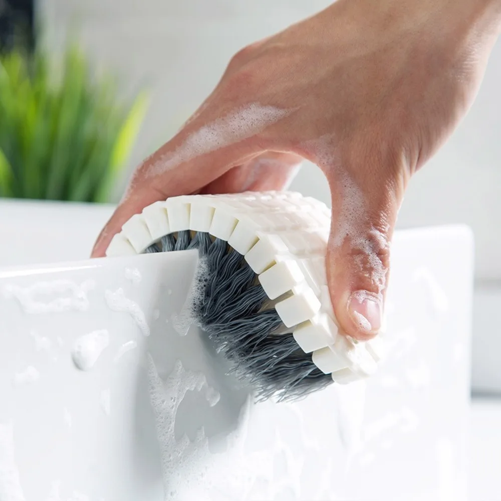 2Pcs Bendable Corner Brush Without Dead Corners Multi-functional Bathtub Brush Flexible Tile Floor Cleaner Kitchen