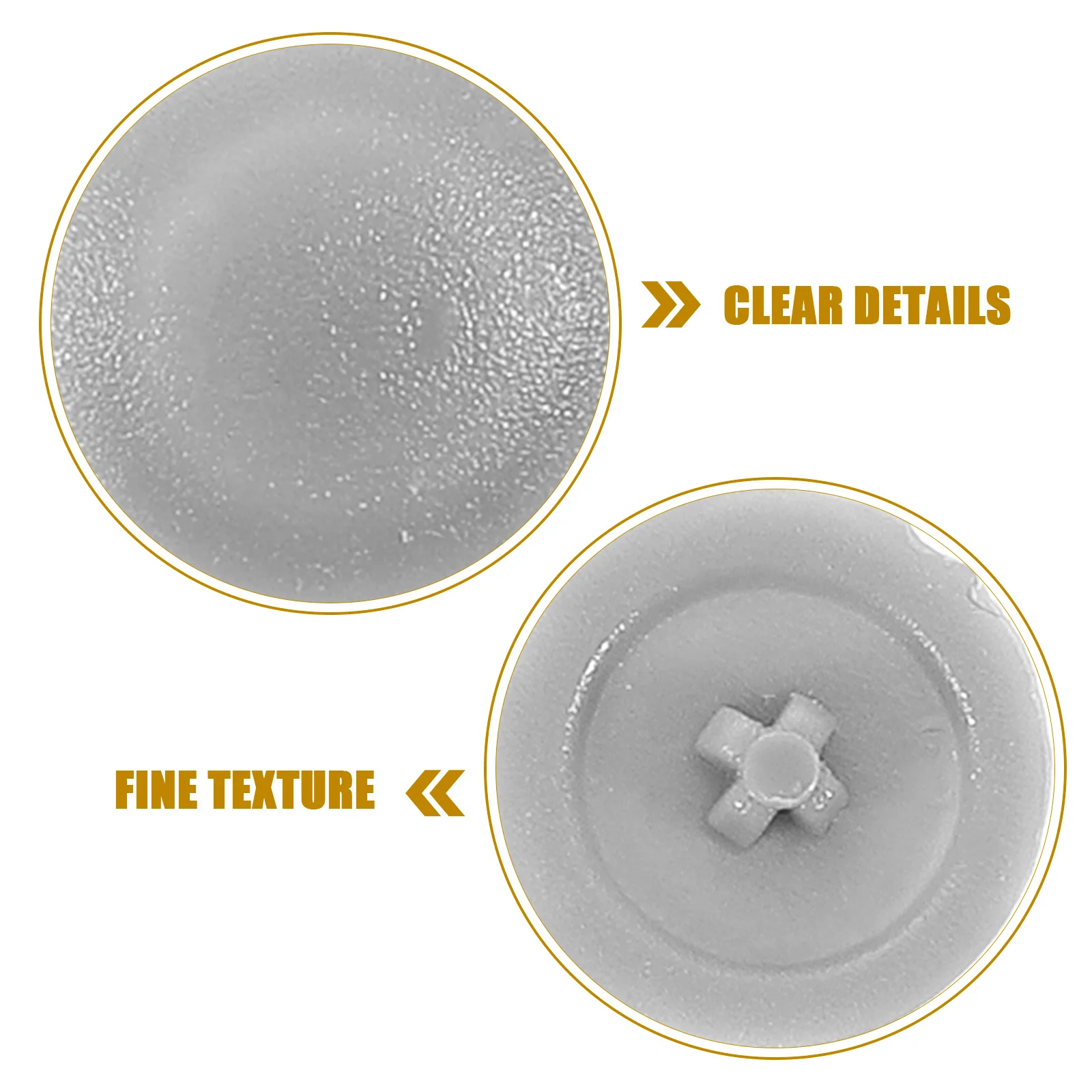 500 قطعة قبعات المسمار الزخرفية البلاستيك ذاتية اللصق الوجه القمم لخزانة أثاث رمادي يغطي الوجه العلوي قبعات المسمار