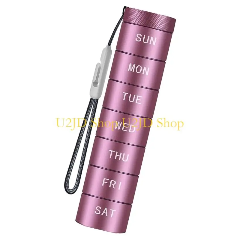 U2JD 7 Day Daily Pills Case with Day Labels for Routine Carry