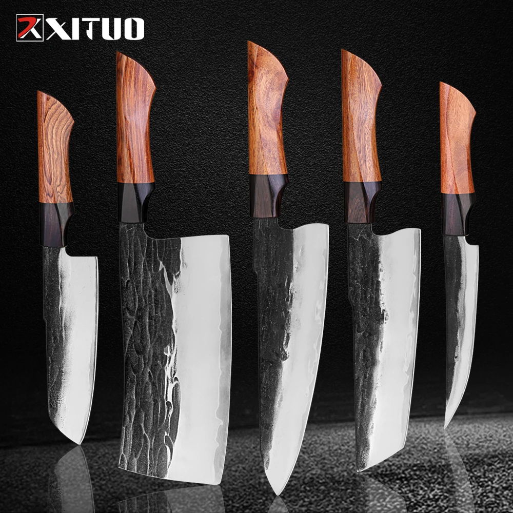 

XITUO Knife Set,1-5PCS Japanese 3-Layer Composite High Carbon Steel Kitchen Knife,Ultra Sharp Professional Chef Cooking Knives