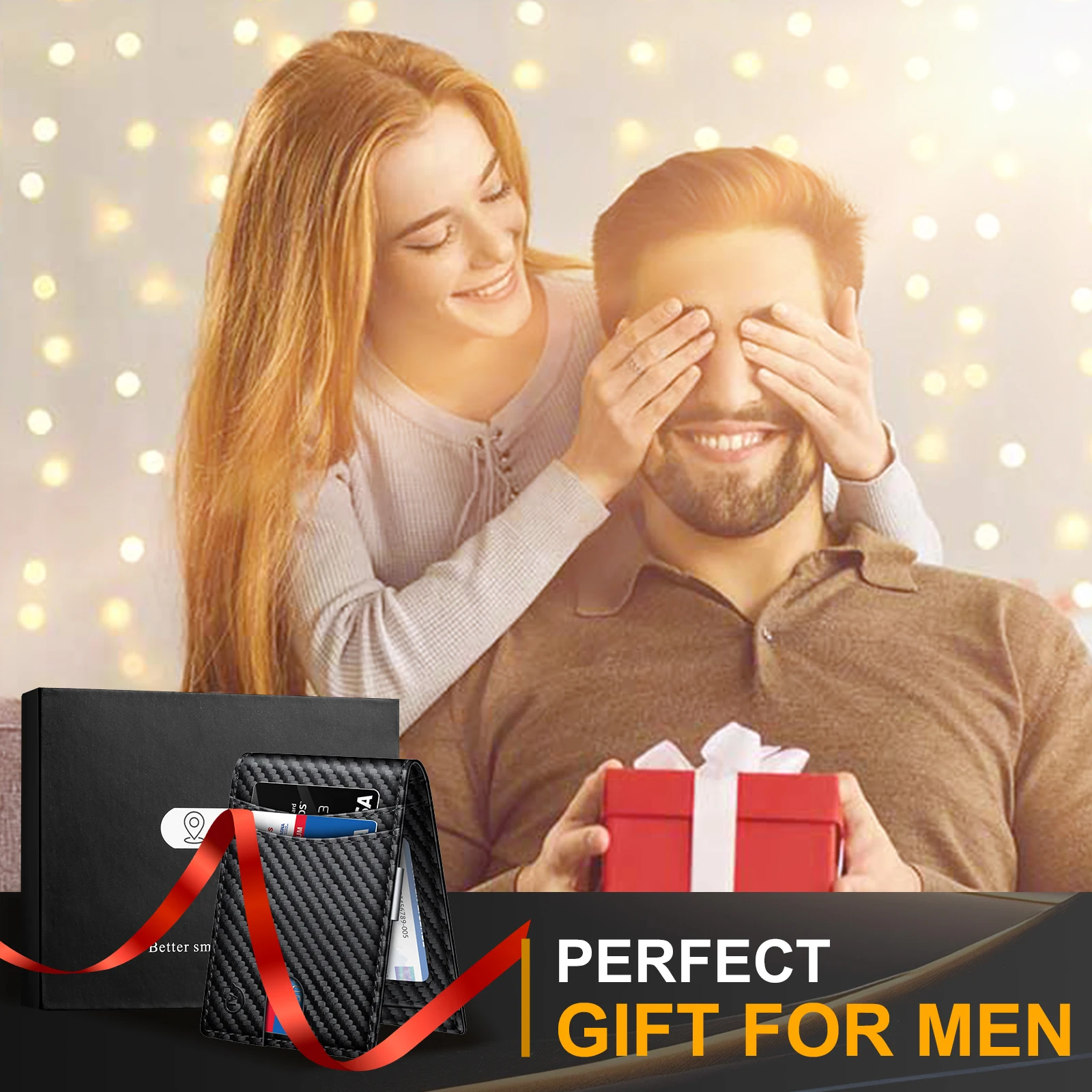 Men Wallet  Slim Card Wallet Man Wallet  Business Wallet Money Clip Wallet Lots of Cards For Christmas Men Gift Birthday Gift