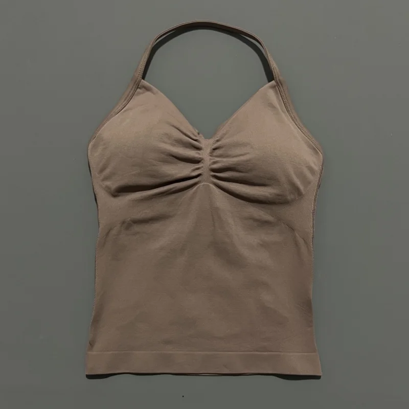 Impact Longline Strappy Top High Elasticity Breathable Workout Running Yoga Pilates Fitness Gym Activewear Seamless Tops image 4