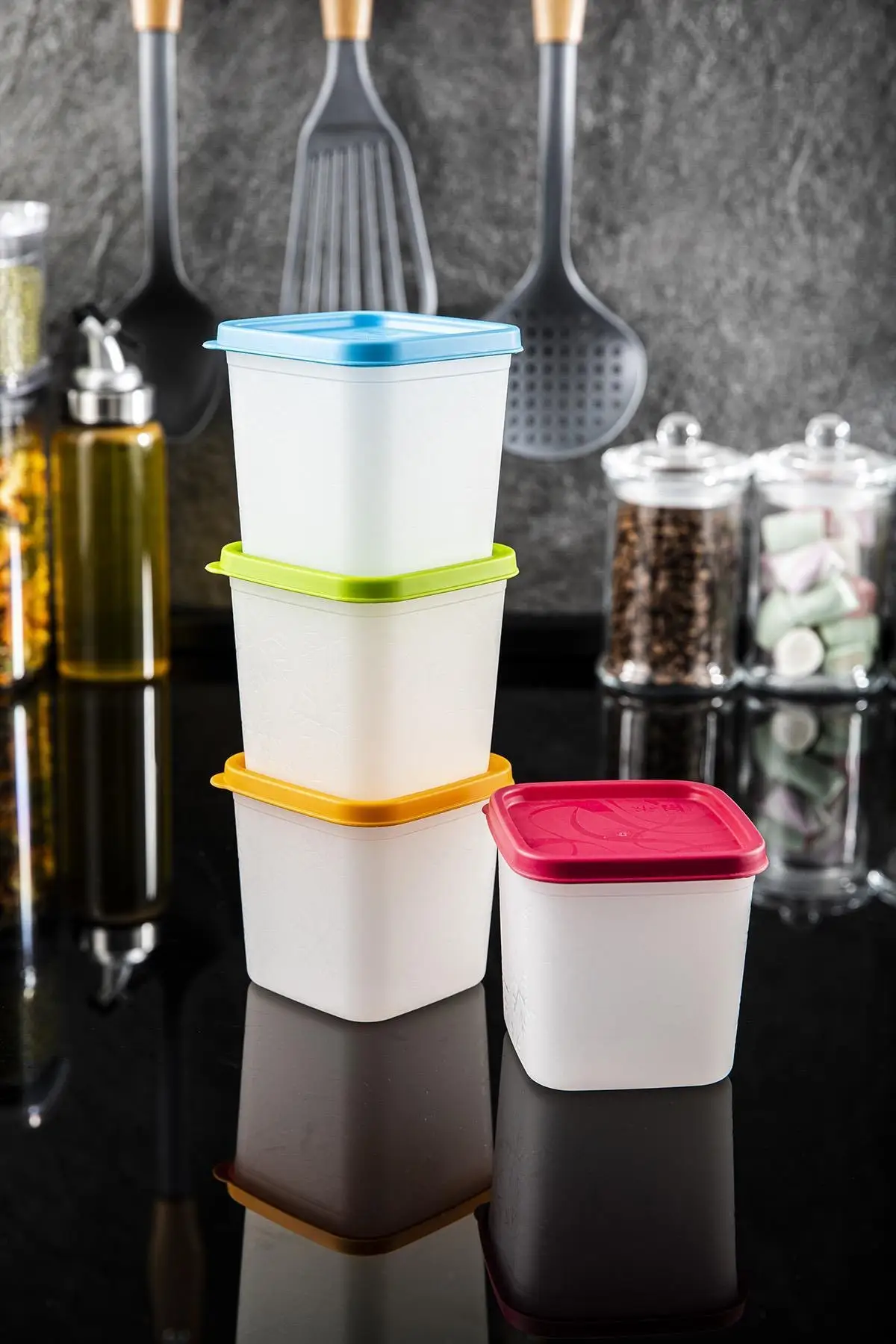 Alaska Refrigerator And Nofrost Storage Container 4 Pcs X 380 Ml -20° Bone Broth Container Quality Stylish Design