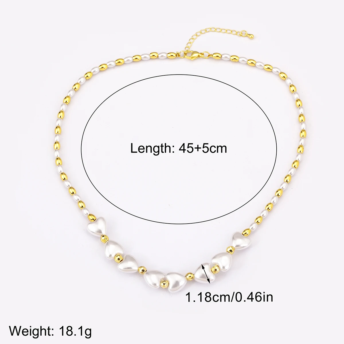 Nidin New Style Round/Heart/Waterdrop Shape Fine Pearl Beads Chain Necklace For Women Fashion Female Jewelry Accessories Gifts