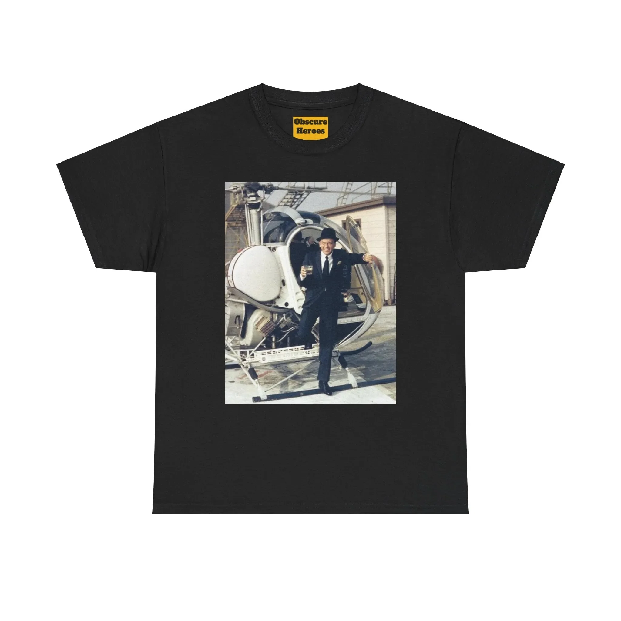 T Shirt Essential  Harajuku Unisex Style Frank Sinatra Helicopter
