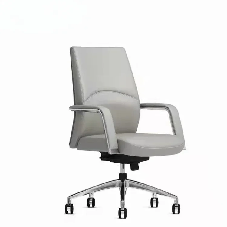 l mid back swivel office chair conference ergonomic executive computer microfiber pu leather chairs