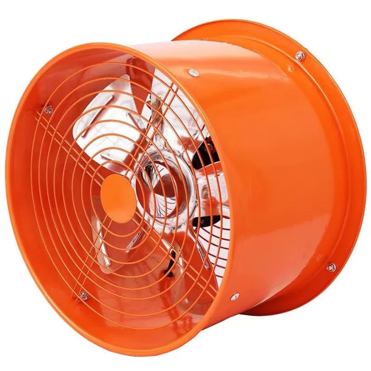 

8'' Industrial Exhaust Fan Axial Flow Fan Stainless Steel Kitchen Bathroom Pipeline Ventilation Window Airflow Equipment