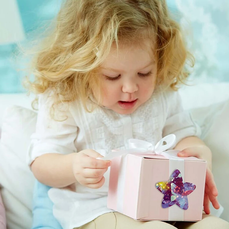 500PCS Self-adhesive Star Space Stickers Reward Decorative Gifts With Sticker Labels 1 Inch