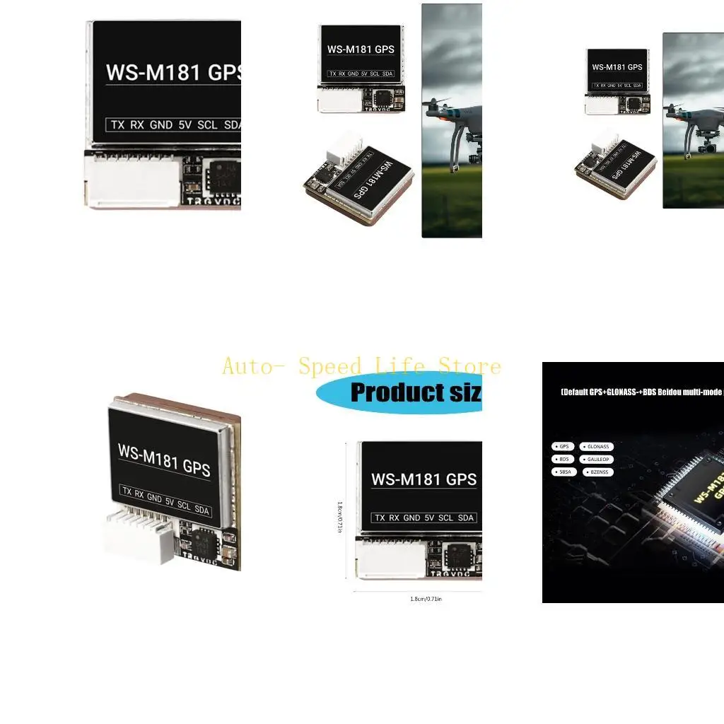 02DA وحدة الوحدة النمطية للطائرات بدون طيار FPV WS181، تحديد المواقع السريع، بروتوكول مزدوج مع البوصلات، الأداء العالي