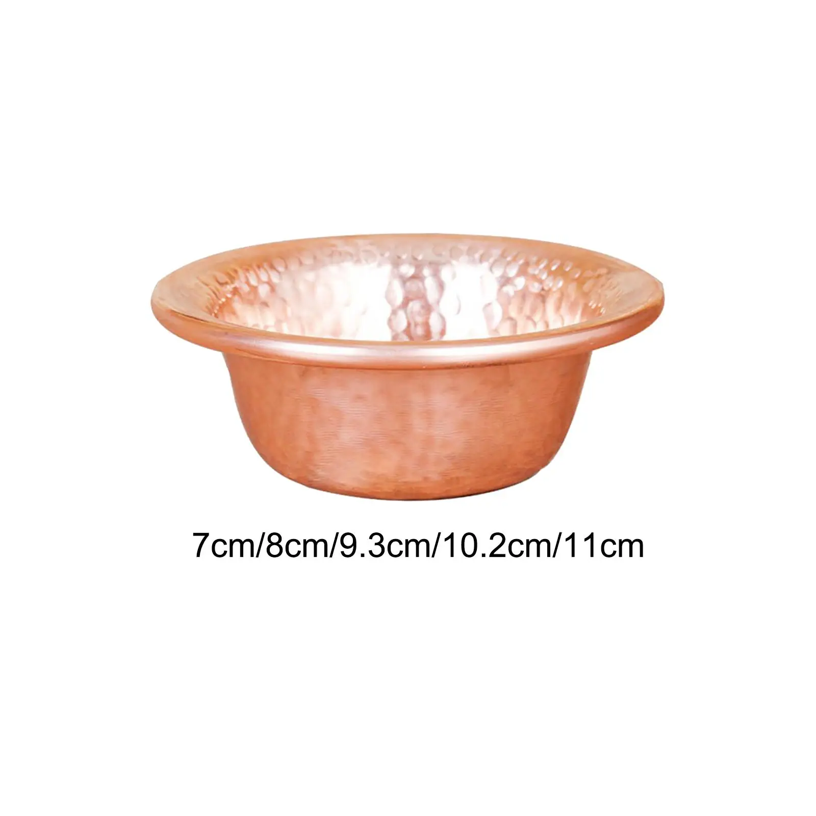 Small Copper Bowl Tabletop Decor Altar Supplies Pet Food Bowls Ornament for Meditation Rituals Sacrifices Home Kitchen Temple