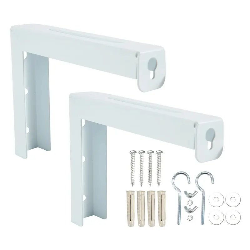 Stylish-2Pcs Projector Curtain Hanger Projector Screen L-Bracket Adjustable Extension Mount Stand Mounting Hanger Holder