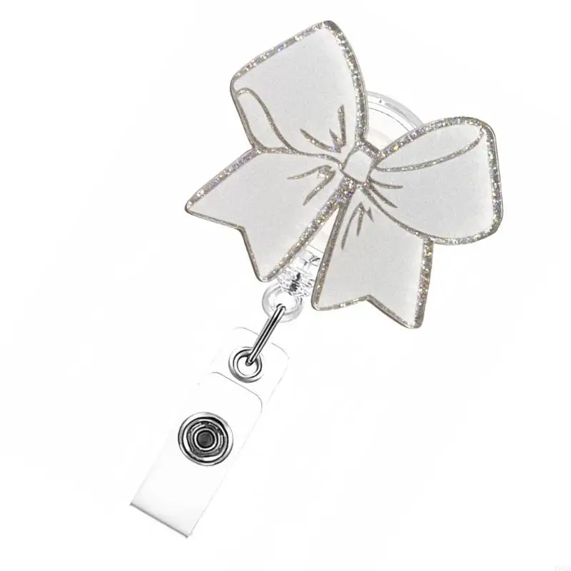 T5ea Bowknot Insignias con clip cocodrilo giratorio para enfermería doctor estudiante maestro consultorio trabajador