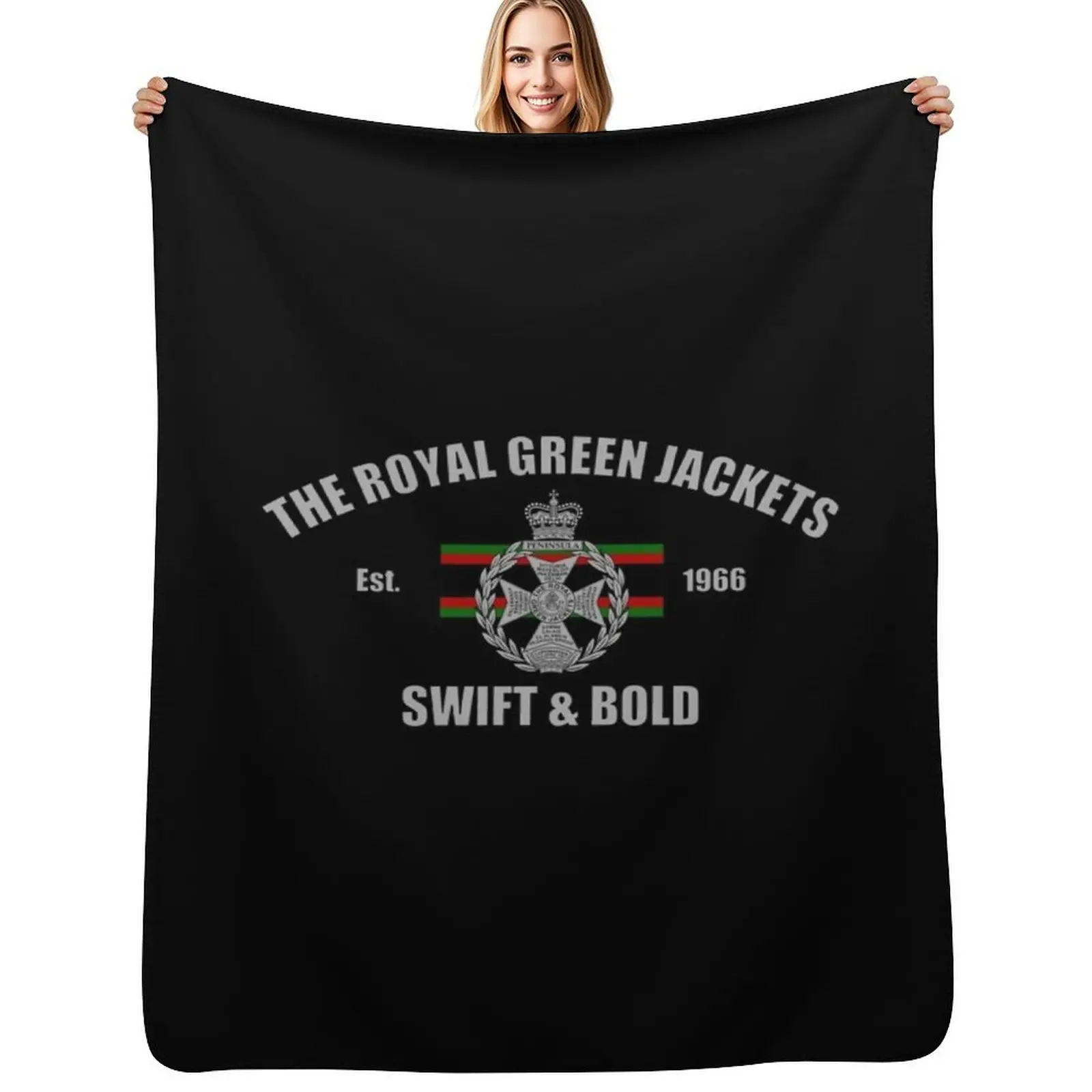 

Royal Green Jackets Throw Blanket Cozy Light Blanket for Travel Camping Picnic