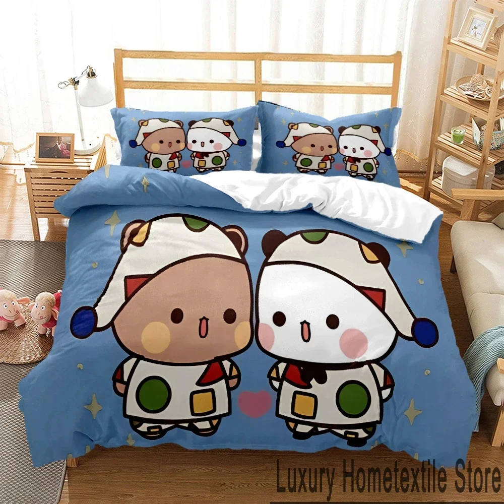 3D Print Bubu Dudu Cartoon Bear Panda Bedding Set Boys Girls Twin Queen King Size Duvet Cover Pillowcase Bed boys Adult