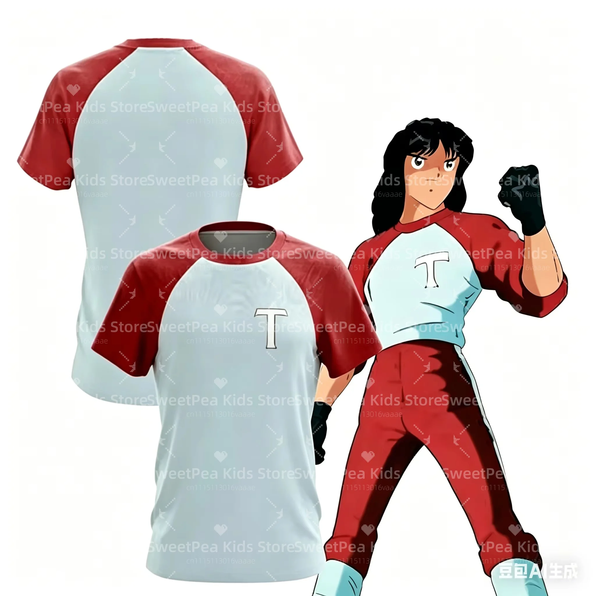 New Anime Captain Tsubasa Soccer Kit Kids Adult Nankatsu Tsubasa Toho Hyuga Misaki Wakabayashi Retro Football Jersey Set Uniform view 5