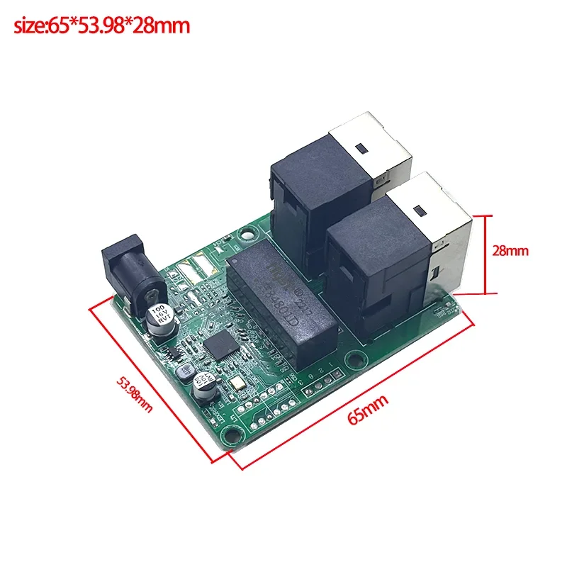 Saklar cepat mini 4 port ethernet switch 10 / 100mbps rj45 jaringan switch hub pcb modul papan untuk modul integrasi sistem