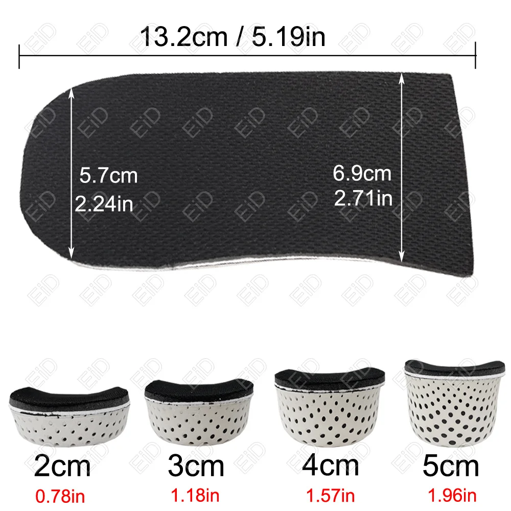 Memory Foam Invisible Height Increase Insole EVA Heel Lifting Inserts 2/3/4/5CM Shoe Lifts Shoe Pads Elevator Insoles for Unisex image 6