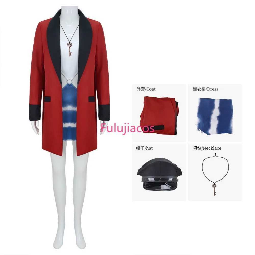 

Fulujiacos Vivian Ward Cosplay Costume Movie Pretty Woman Halloween Outfit Party Dress Hat