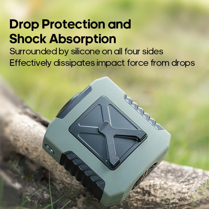 Ventilador de cintura portátil para exteriores de 8000mAh, ventilador de cuello colgante, viento fuerte con banco de energía, iluminación LED para mensajería deportiva, trabajo al aire libre