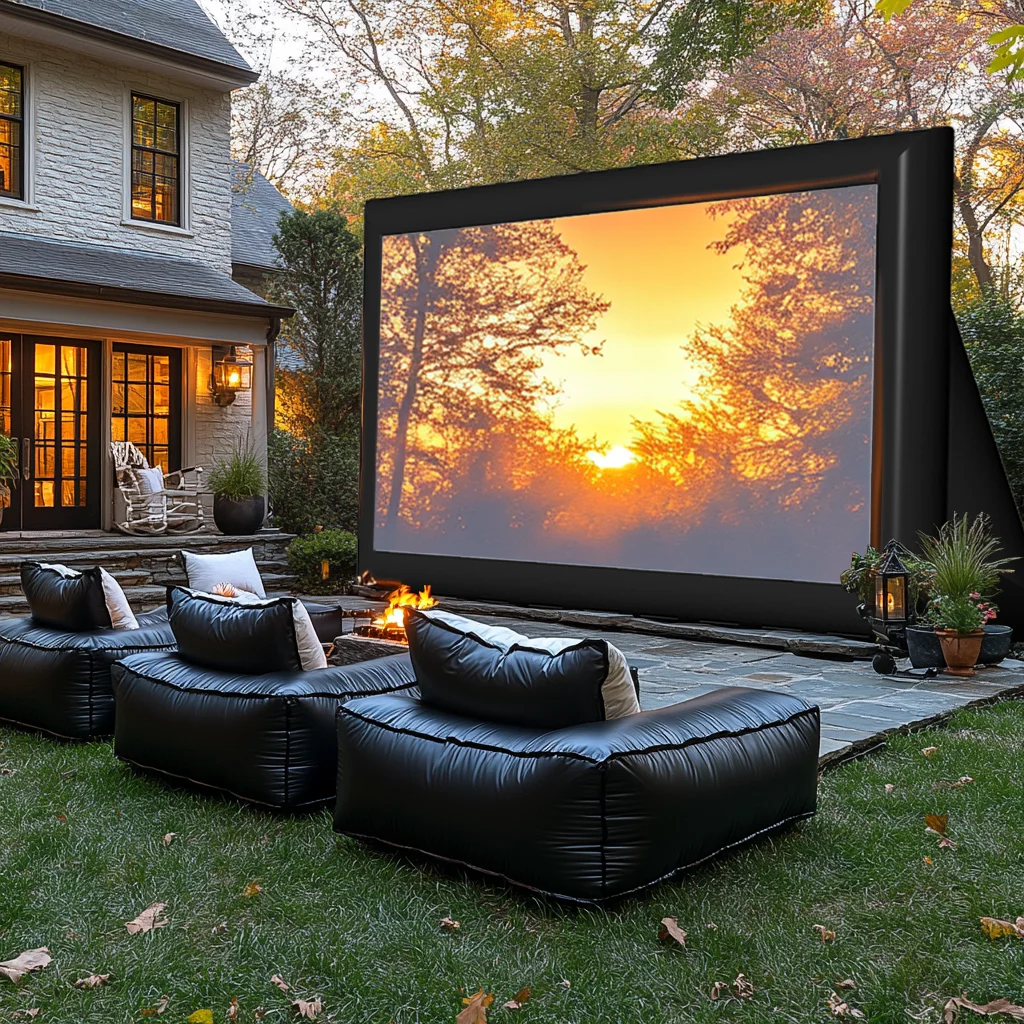 6x4m Giant Inflatable Screen Commercial Movie Screen Professional Movie Screens for Outdoor Inflatable Movie Screen Customized