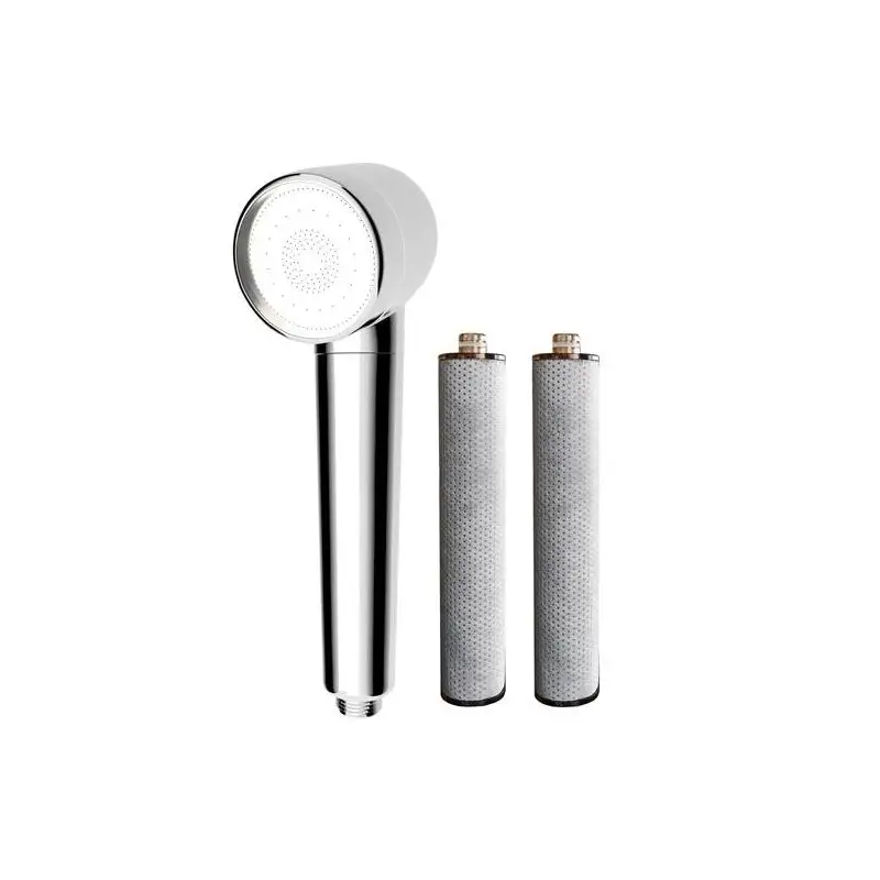 

Pressurized Shower Filter Head with Carbon Fiber Filter Replacement - Removes Chlorine & Fluoride, Softens Hard Water,