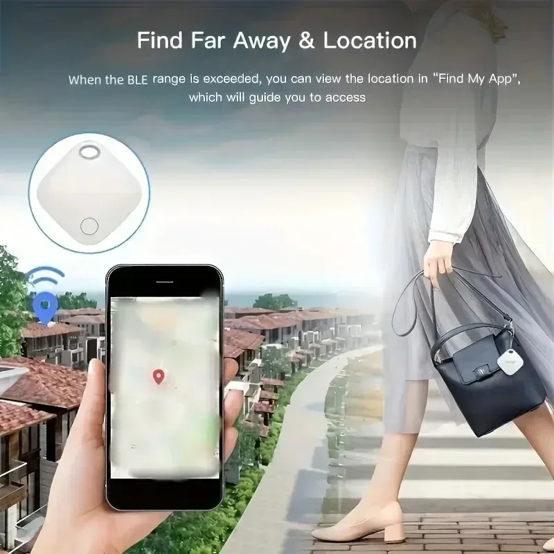 Global Positioning Smart Tracker for iPhone, IPad Key Finder Locator, Wallet Lugggae Pet Tracking, Bluetooth GPS Tag on Find My