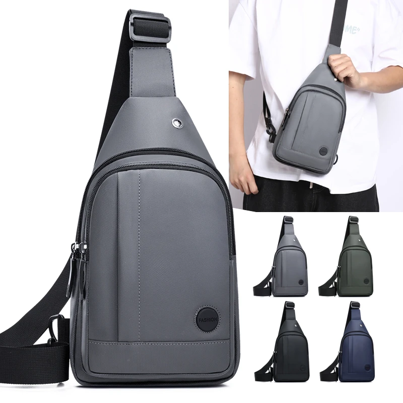 

Lightweight Men's Chest Bag, Casual Nylon Crossbody Bag,Hiking Multipurpose Sling Bag for Outdoor Sports & Daily Commute