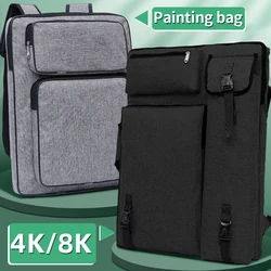 Drawing Bag 4K/8K Waterproof Nylon Organizer Sketch Painting Board Bag Hand Drawing Bag Portable Backpack Paintings Art Supplies