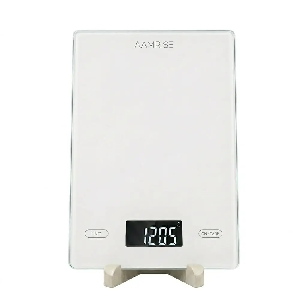 

Extra Large Food Scale 33lb/15kg - Digital Kitchen Scale with Stand, Tempered Glass, Backlit LCD, Multiple Units, Auto Off