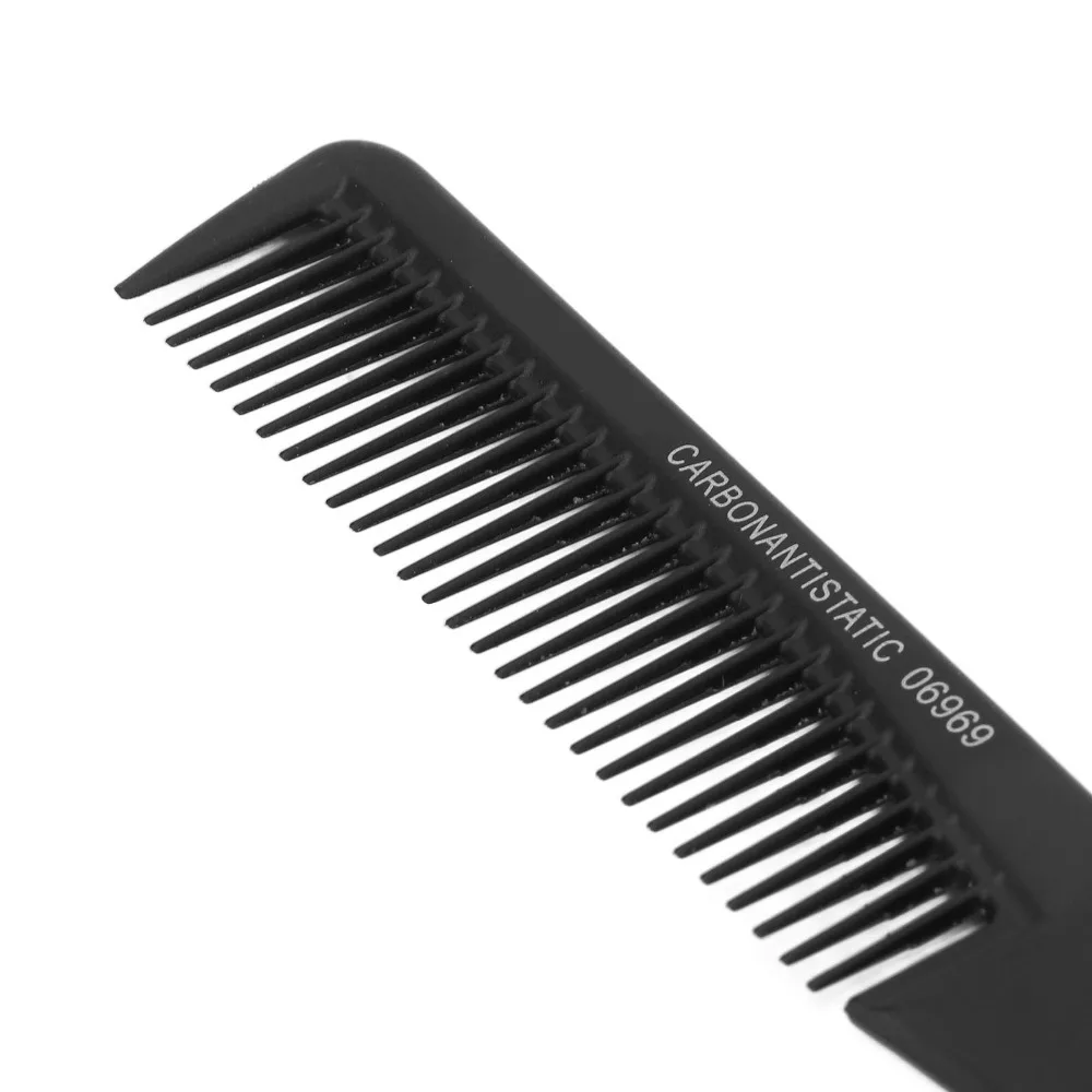 10pcs Metal Carbon Lift Teasing Combs Black Color Professional Salon Teasing Back Combs 19.5cm Length Fine Teeth Design