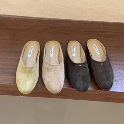 Bailamos 2026 Brand Women Flats Lady Sandals Slippers Slip On Round Toe Women Mules Outdoor Slipper Shoes Woman Slides Mujer