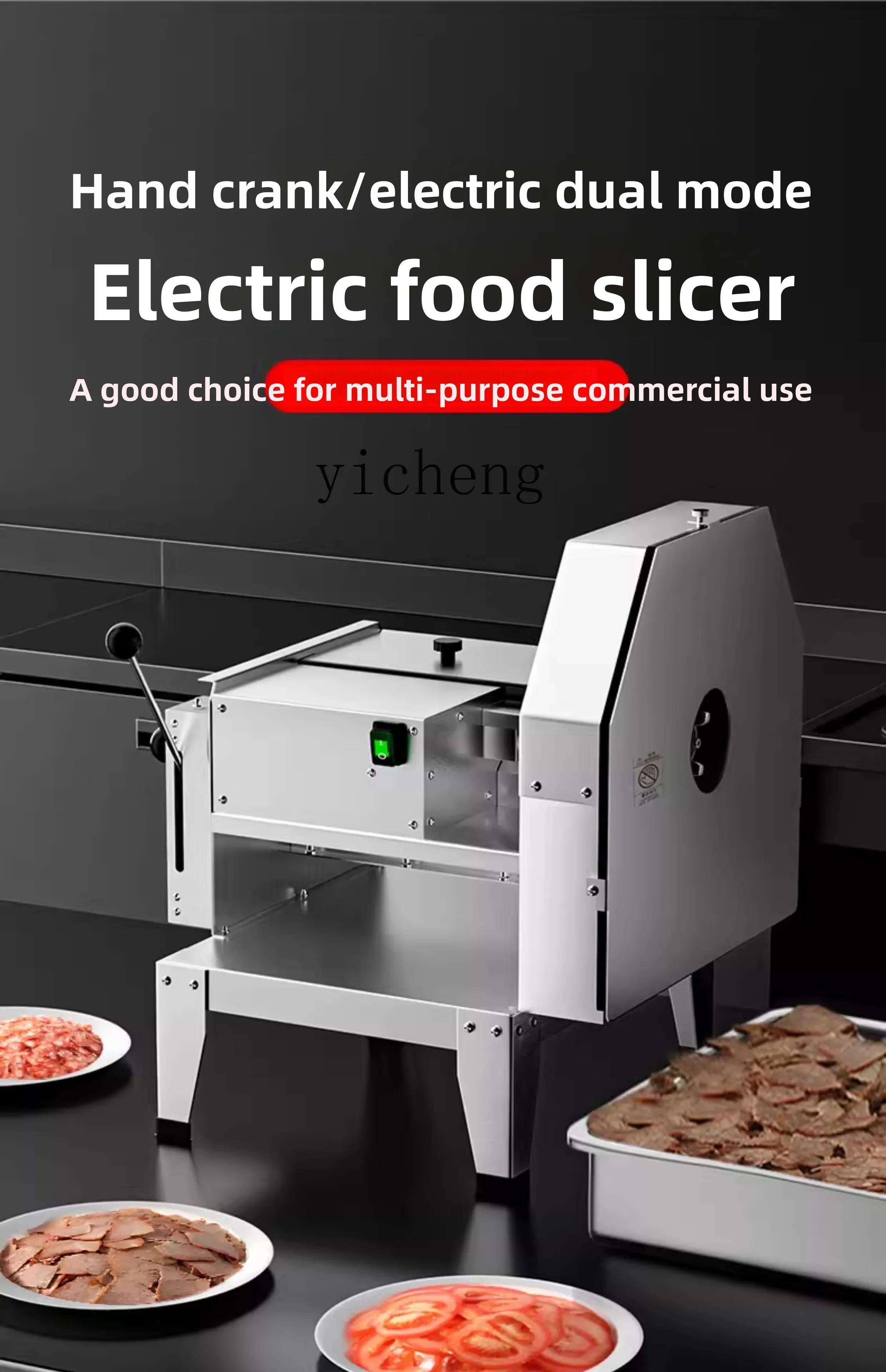 Cortadora automática c3, comercial, eléctrica, para cortar carne cocida, salchichas, arroz, pasteles, frutas, verduras, papas fritas, para restaurantes