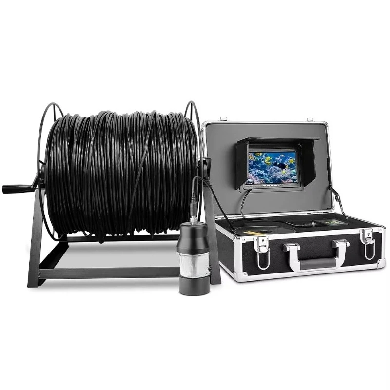 DVR Recorder 7 Inch 200m Underwater Fishing with Depth Temperature 360 Degree Rotating Panoramic Viewing