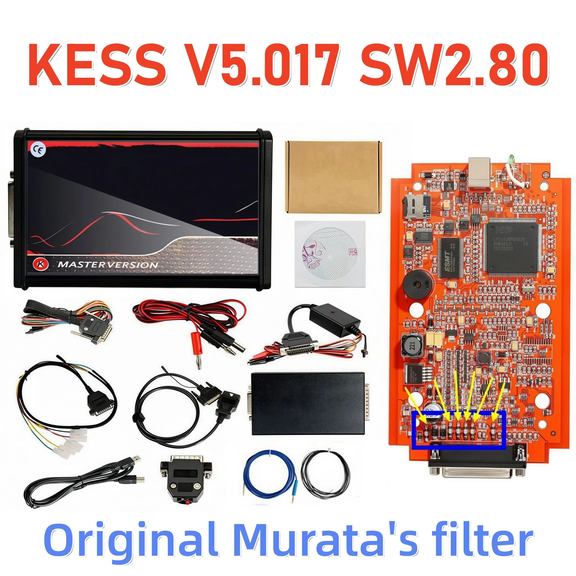 2026 Online Kess V2 V5.017 2.80 OBD KTAG 7.020 2.25 met Murata Filter Master BDM Software Auto Truc ECU Programmering Tuning Tool